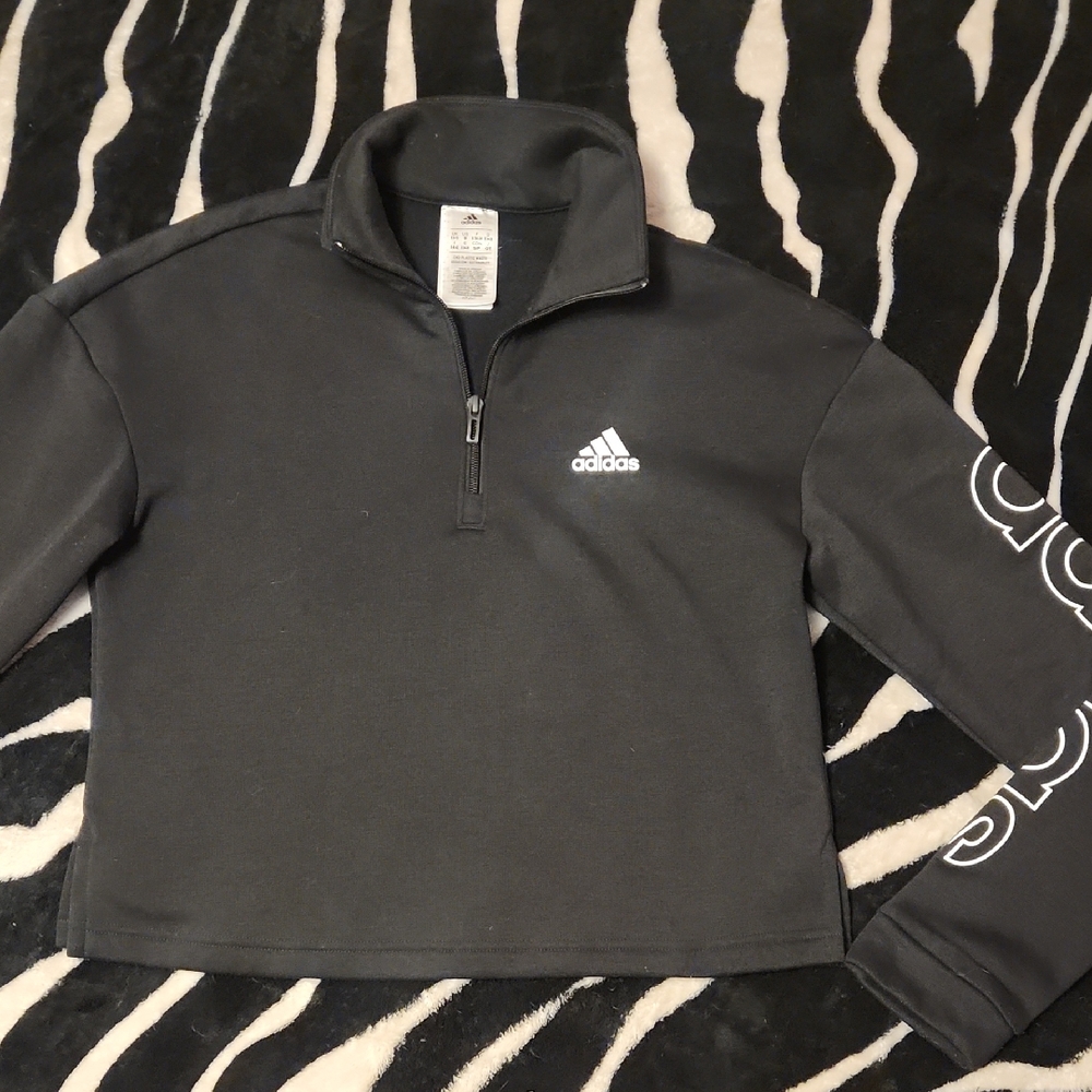 Adidas Men's Black Zip-Up Sweater